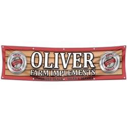 Tractors Garage workshop Decor Banner Works for Oliver Flag 2x8 Feet