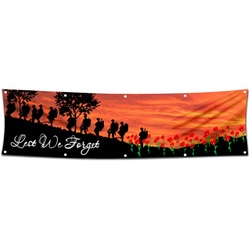 Lest We Forget Flag Army Australia Banner 2x8 Feet
