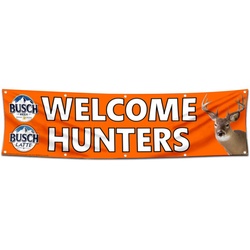 Miller Lite Welcome Hunters Flag Banner 2x8 Feet