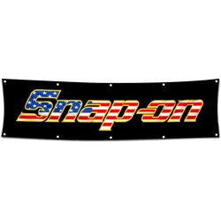Tools Snap On Flag Banner Black 2x8 Feet