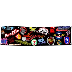 Motorcycles Garage Shop Decor Banner Works for Hutch Haro Flag 2x8 Feet