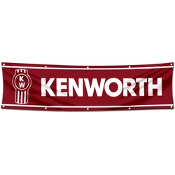 Motorcycles Garage Shop Decor Banner Works for Kenworth Trucking Flag 2x8 Feet
