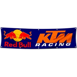 Motorcycles Garage Shop Decor Banner Works for KTM Racing Flag 2x8 Feet