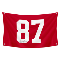 Dwight Clark No.87 Flag Banner Red
