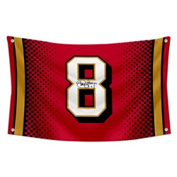Steve Young  NO.8 Flag Banner