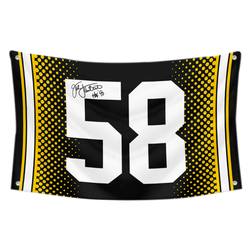 Jack Lambert 58 No. Flag Banner