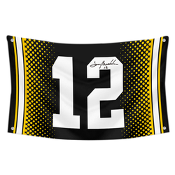 Terry Bradshaw No.12 Flag Banner