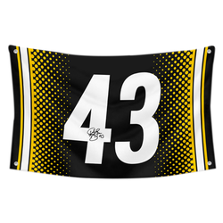 Troy Polamalu No.43 Flag Banner