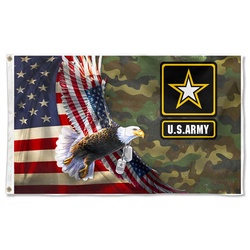 U.S. Army American Eagle Veteran Flag Banner