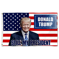 Trump 2024 MAGA Still My President America Great Flag Banner