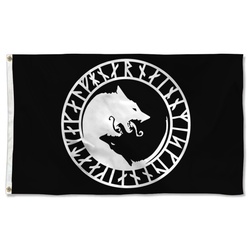 Odin Thor Viking Norse Wolf Garden Flag Banner