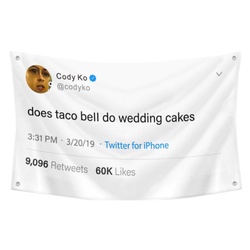 Codo Ko- does taco bell do wedding cakes Flag Twitter Banner White