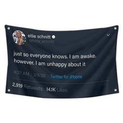 ellie schnitt - just so everyone knows. I am unhappy about it Flag Twitter Banner Black