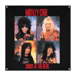 Daoops MOTLEY CRUE Shout at the Devil Decor Flag Banner