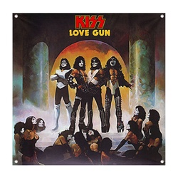Kiss Love Gun Decor Flag Banner