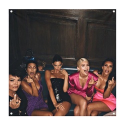 Kylie's Birthday Kardashian Middle Finger Decor Flag Banner