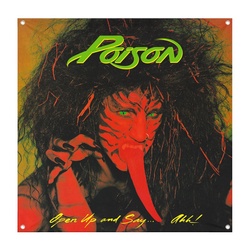 POISON Open Up And Say Ahh Decor Flag Banner