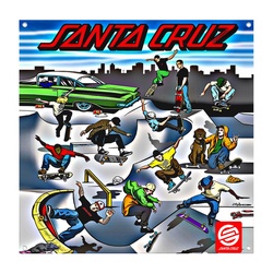 Santa Cruz Skateboards Decor Flag Banner