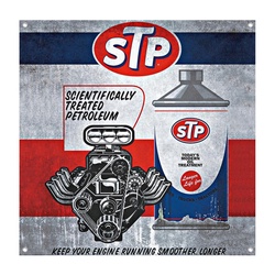 STP Motor Oil Can & Engine Decor Flag Banner