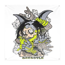 Zorlac Skateboard PusHead Gargoyle Skull Decor Flag Banner