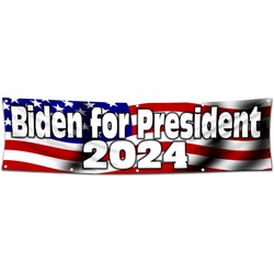 Biden for President 2020 USA Flag Banner 2x8 Feet