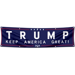 Donald Trump Keep Make America Great Flag Banner 2x8 Feet