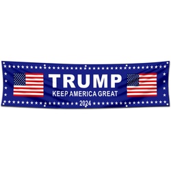 TRUMP KEEP AMERICA GREAT 2024 Flag Banner 2x8 Feet
