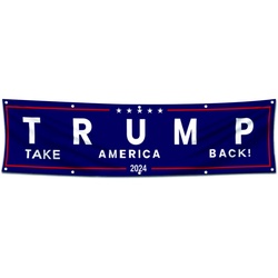 Trump TAKE AMERICA BACK Flag Banner 2x8 Feet