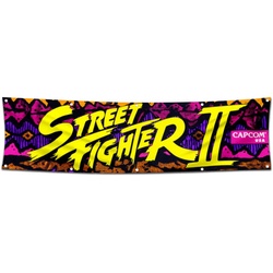 Street Fighter 2 Arcade Video Game Banner Flag 2x8ft banner