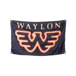 Waylon Jennings Decor Flag Banner