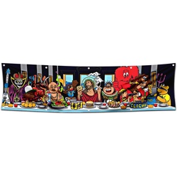 World Industries Skateboard Banner Cliche Last Supper Flag Tapestry Poster 2x8ft