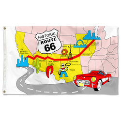 USA ROAD 66 Flag Banner