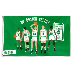 Boston Celtics 1986 Throwback Champions Room Flag Banner