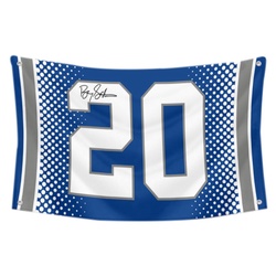 Barry Sanders No.20 Flag Football Fans Banner