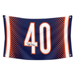 Gale Sayers No.40 Flag Football Fans Banner
