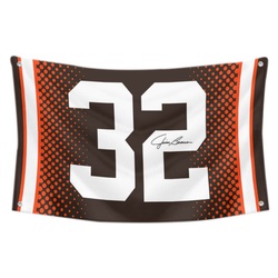 Jim Brown No.32 Flag Football Fans Banner