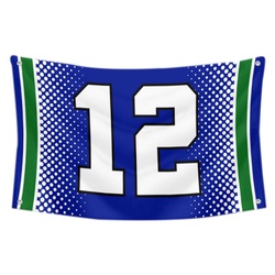 Seattle No.12 Flag Football Fans Banner