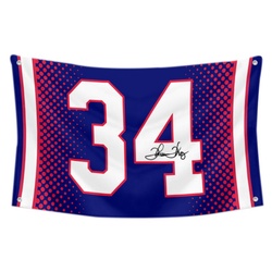 Thurman Thomas No.34 Flag Football Fans Banner