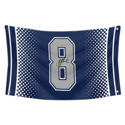 Troy Aikman No.8 Flag Football Fans Banner