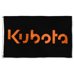 Kubota Tractor Flag Banner Black