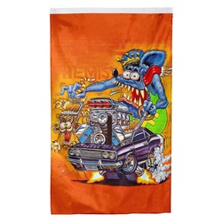 Rat Fink Dodge Challenger 70' Car Flag Banner