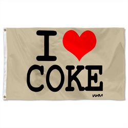 I Love Coke Flag Banner