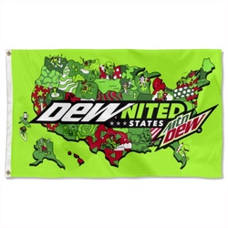 Mountain Dew Flag Banner Light Green