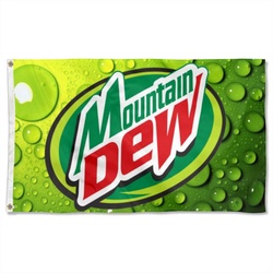 Mountain Dew Flag Banner Water Drops