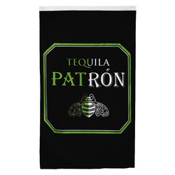 Patron Tequila Flag Banner Green and White Vertical