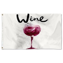 Wine Flag Banner White