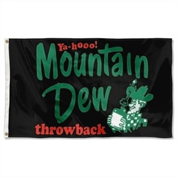 Ya-hooo! Mountain Dew Flag Banner Black