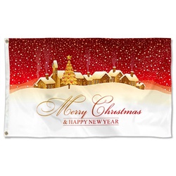 Merry Christmas Flag Banner 02