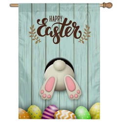 Happy Easter Eggs Flag House Banner