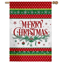 Merry Christmas Flag House Banner 10